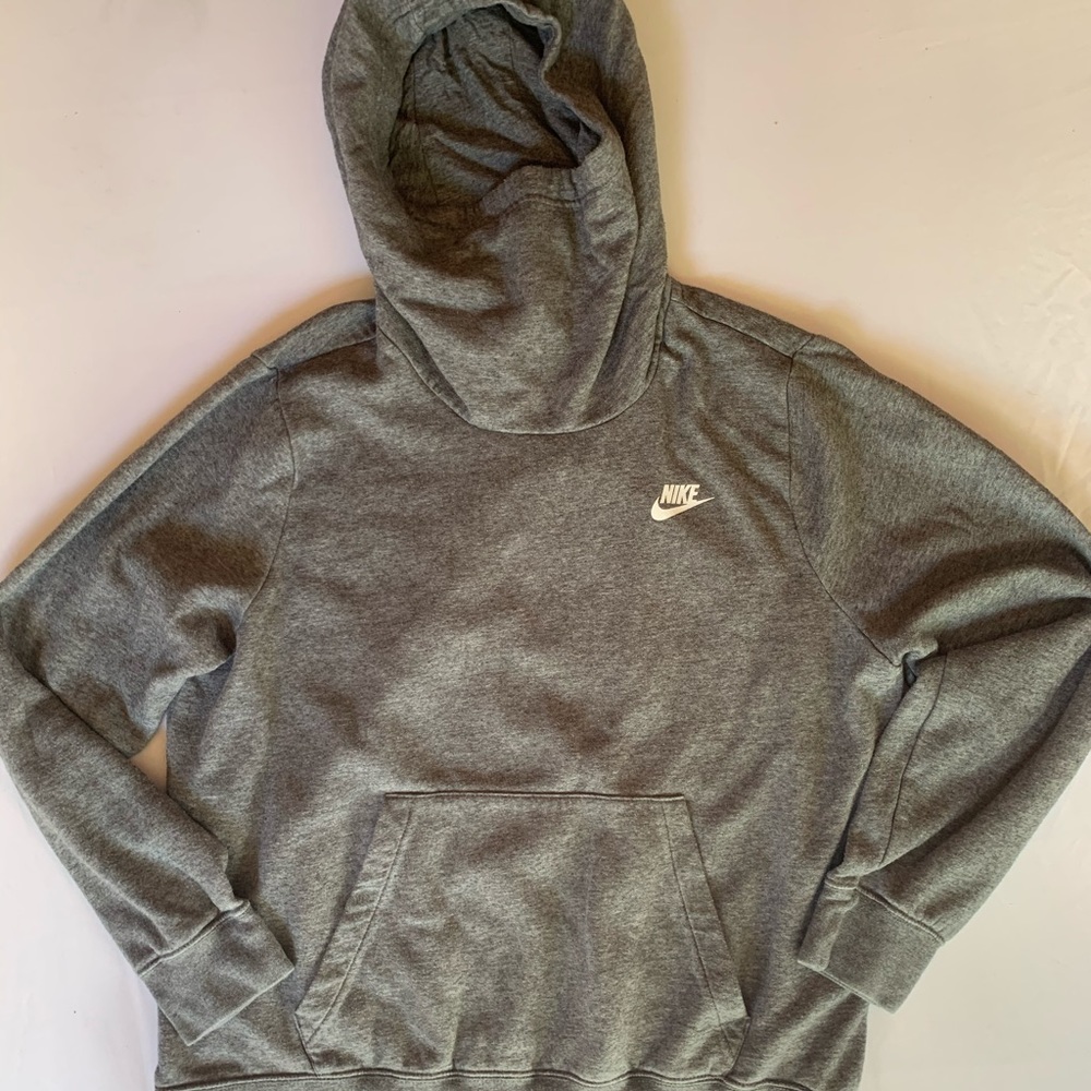 grey funnel hoodie L
